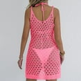 thumbnail image 6 of SELONE Women Cover ups for Swimwear Dresses Sleeveless Cutout Bathing Suit V Neck Split Mid Outerwear Hot Pink M, 6 of 7