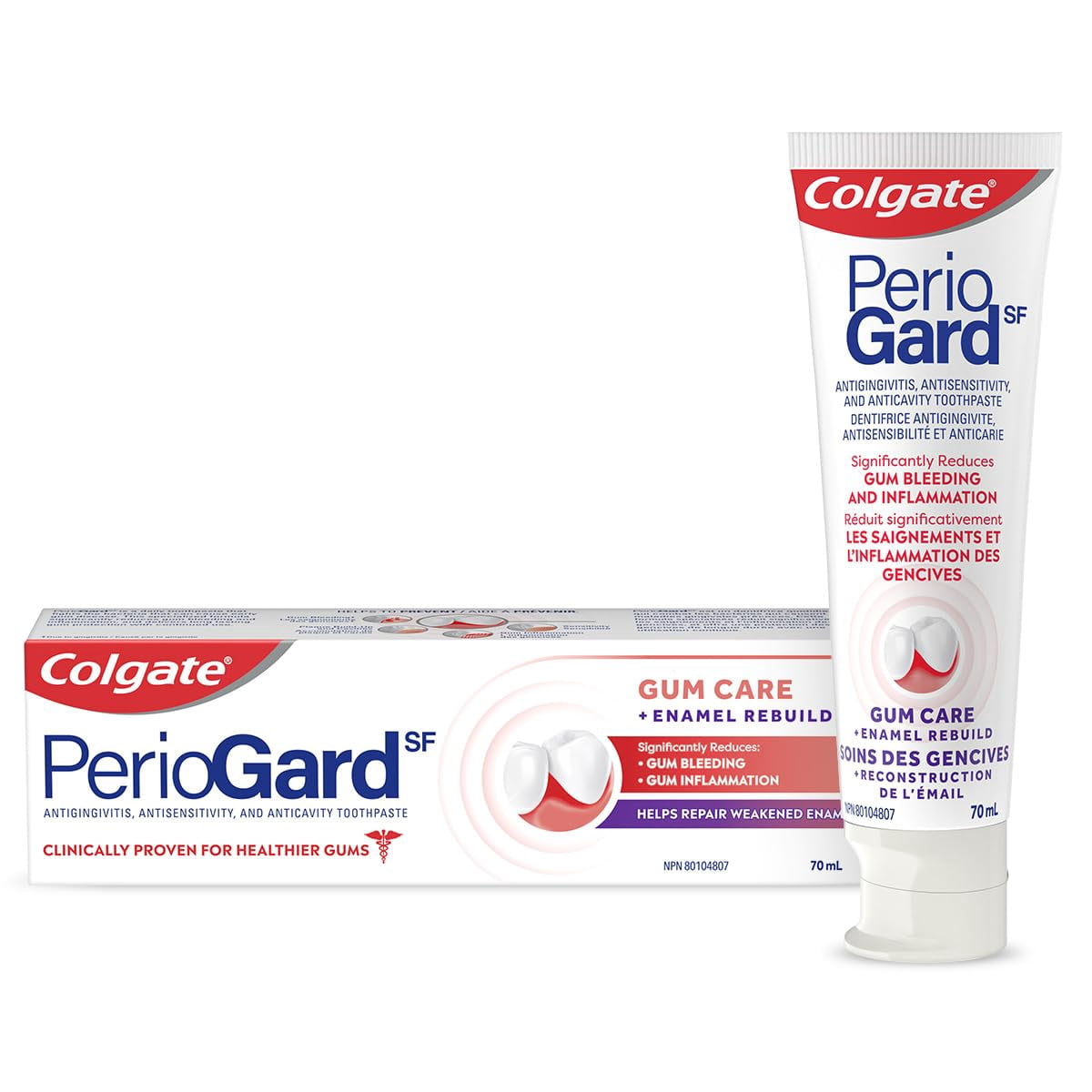 Colgate PerioGard SF Toothpaste Gum Care + Enamel Rebuild - Fluoride ...