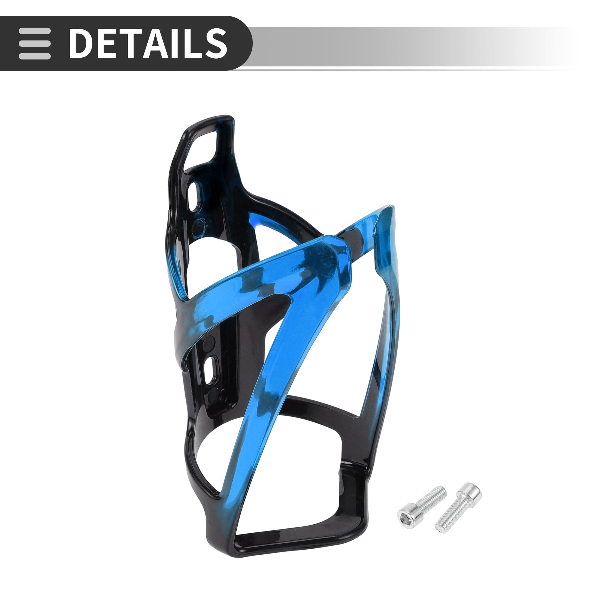 Unique Bargains Bike Bottle Cage Rack Integrally-formed Plastic Bicycle Drinks Holder Blue