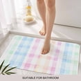 thumbnail image 3 of Blue Pink Plaid Door Mat&nbsp;Indoor Outdoor Entrance,Non Slip Small Rug for Kitchen Bathroom Entryway Rug,Pastel Green White Buffalo Patchwork Washable Doormat Floor Mat 16x24 Inch, 3 of 8