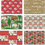 Santas Forest Jumbo Fun Gift Wrap, 40 X 83 In