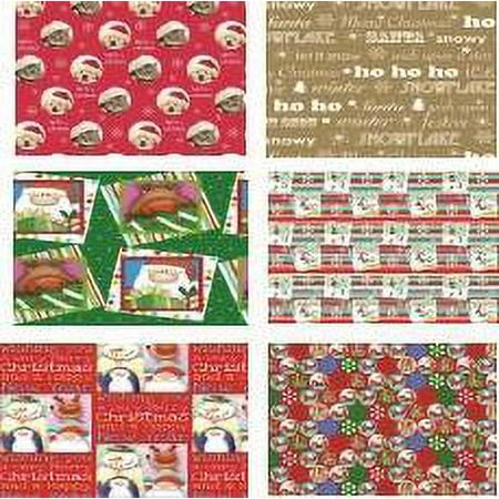 Santas Forest Jumbo Fun Gift Wrap, 40 X 83 In