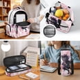 thumbnail image 5 of Garronmavis Full Pink Cherry Blossom Watercolor Black Horse Kids Backpack Pack, 17 Inch Romantic Floral Spacious Bookbag Comes with Thermal Lunch Box, Stationery Bag and Water Bottle Carrier, 5 of 8
