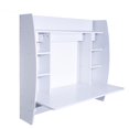thumbnail image 2 of Zimtown Wall Mounted Computer Desk Floating Office Home PC Table with Storage Shelf White, 2 of 7