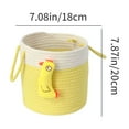thumbnail image 3 of SnowVibe Rope Woven Cute Snacks Storage Basket - Sundries Storage Box, Children's Toys Storage Bucket, Blocks Storage Basket for Home and Playroom Use, 3 of 6