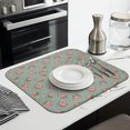 thumbnail image 3 of Pioneer Flower Floral Print Pattern Kitchen Dish Drying Mat 1 Pack, Ultra Absorbent Microfiber Drainer Mat, 16"x18", 3 of 6