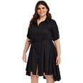 thumbnail image 2 of Vestido asimétrico Roman Fashion 9514 Negro Talla 42, 2 of 5