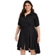 thumbnail image 2 of Vestido asimétrico Roman Fashion 9514 Negro Talla 42, 2 of 5