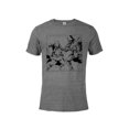 thumbnail image 1 of Star Wars Obi-Wan Kenobi vs Darth Vader Coloring Sketch - Short Sleeve Blended T-Shirt for Adults - Customized-Graphite Snow Heather, 1 of 4