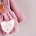 thumbnail image 6 of HOMADLES Toddler Baby Jacket Warm Ear Hooded Fleece Lined Thickening Casual Baby Kids Long Sleeve Outerwear Jacket Pink 3 T, 6 of 9