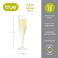 thumbnail image 5 of True Plastic Champagne Flutes for Birthday, Cocktail Party, 5.5oz Set of 12, 5 of 7