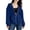 Navy #001, variant on Women's Oversized Fit Zip Up Hoodie Soft Cotton Baggy Hooded Sweatshirt with Kangaroo Pockets, L