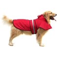 thumbnail image 2 of Poncho impermeable con capucha para perros de 14 a 24 kg, impermeable para mascotas, ropa para perros, poncho grande y cálido para perros (1 unidad, rojo, 3XL), 2 of 5