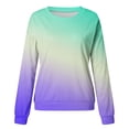 thumbnail image 3 of pbnbp Fall Sweater for Women 2023 Fashion Ombre Tie Dye Long Sleeve Pullover Casual Loose Fit Ribbed Crewneck Sweatshirts, 3 of 4