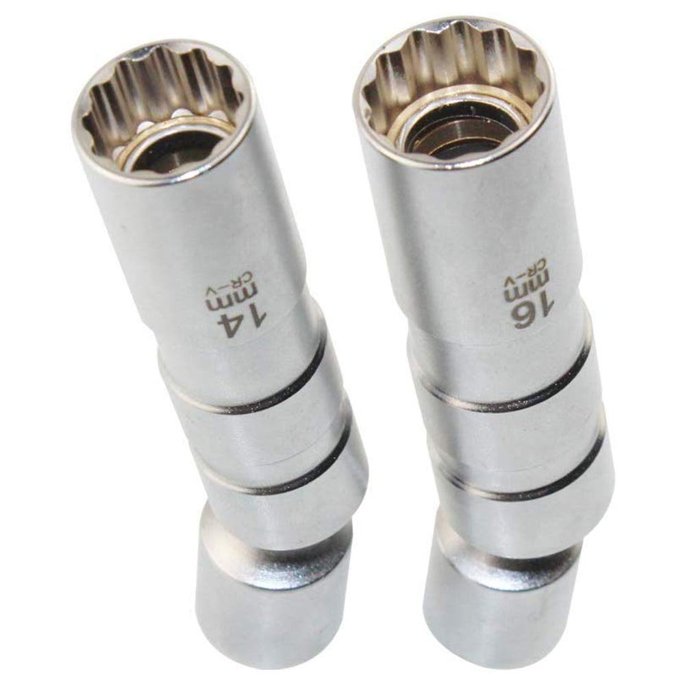 16mm Magnetic Swivel Spark Plug Socket 3/8'' Drive 12-Point Spark Plug . 14mm