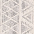 thumbnail image 4 of HomeRoots 515552 2 x 3 ft. Ivory Gray & Blue Wool Geometric Dhurrie Flatweave Handmade Rectangle Area Rug with Fringe, 4 of 4