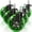 Green;transparent, variant on Ycvsad 2" Office Chair Wheels Heavy Duty Replacement, Mute Rotating Desk Chair Caster Wheels,Safe for All Floors Including Hardwood,Universal Standard Stem Size Fits 99%, Set of 5