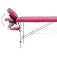 thumbnail image 4 of vidaXL Foldable Massage Table 2 Zones Aluminium Pink, 4 of 5