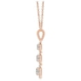 thumbnail image 2 of ANGARA Natural 0.16 Ct. Diamond Three Stone Pendant Necklace in 14K Rose Gold for Women with 18 Inch Chain, 2 of 7