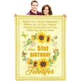 thumbnail image 2 of 50Th Birthday Gift, Birthday Blanket, 50Th Friendship Throws Blanket Gifts Birthday, Birthday Blanket for Women Daughter Grandma, Ladies Gifts for Birthday, Happy Birthday Friend Gift A3, 2 of 5