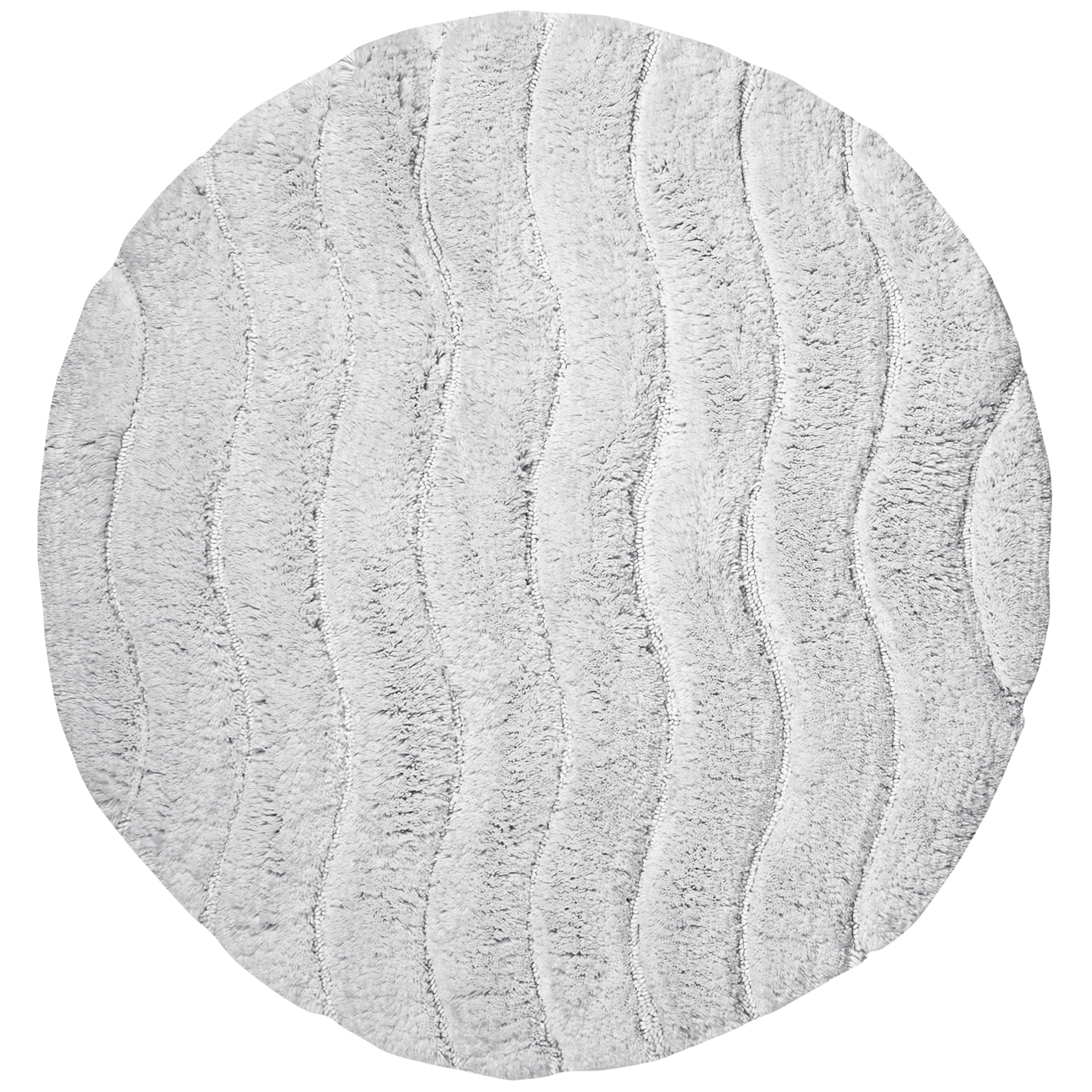 Better Trends Indulgence 100% Cotton 30" Round Bath Mat - White - image 4 of 5