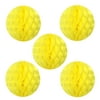 Wrapables® 6" Set of 5 Tissue Honeycomb Ball Party Decorations for Weddings, Birthday Parties, Baby Showers, and Nursery Décor, Yellow