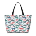 thumbnail image 2 of Disketp Colorful Shark Bolsa de Playa de Gran Capacidad, Bolso Impermeable y a Prueba de Arena para Mujer, Ideal para Playa, Piscina y Natación, 2 of 7