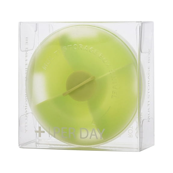 Dengmore Daily Pill Organizer 4 Compartments Portable Pill Case Plastic Slide Cover Case Pill Box Medicine Vitamin Holder Container for Travel