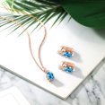 thumbnail image 4 of Gem Stone King 18K Rose Gold Plated Silver Pendant and Earrings Jewelry Set Topaz Moissanite (6.95 Cttw), 4 of 4