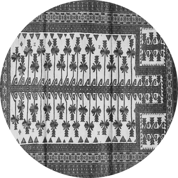 Ahgly Company Indoor Round Persian Gray Traditional Area Rugs, 5' Round