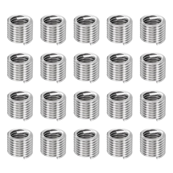 Uxcell 20pcs Wire Thread Inserts M10 x 1.5 x 1.5D Metric Helical Threaded Sleeve