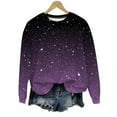 thumbnail image 4 of Bpmpbo Sweatshirt for Women Long Sleeves Gradient Color Tunic Tops Crewneck Hoodless Tunic Tops Casual Loose Fit Sweatshirt, 4 of 7