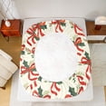 thumbnail image 5 of Homewish Teens Kawaii Red Bow Knot 4 Pieces Queen Sheet Sets,Tree Leaves Ultra Soft Flat Sheet,Merry Christmas Queen Fitted Sheet,Super Cozy Room Decor, 5 of 7