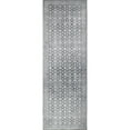 thumbnail image 3 of Modern Geometric Diamond Lattice Polyester Indoor Runner Rug, 2.6" x 7.6", Charcoal by Blue Nile Mills, 3 of 7