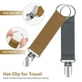 thumbnail image 4 of Buyless Fashion Hat Clip For Travel Elastic Fabric Friendly Hat Clip Luggage Hat Clips For Women Kids Outdoor Travel Accessory Hat Companion - CLP-HT-6-BRW/CML/CHR, 4 of 7