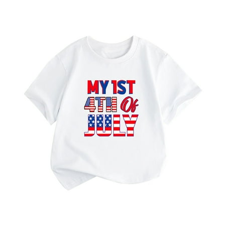 

Pimfylm Classic Tees Baby Boys Boys Summer Short Sleeve Graphic Printed Lightweight Tops White 5-6 Years