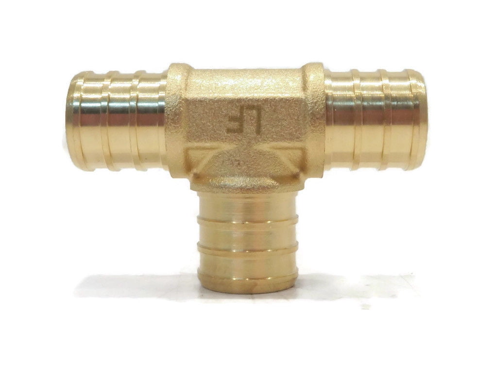 (10) New 3/4" x 3/4" x 3/4" PEX BRASS LEAD FREE TEES Fitting Water Line