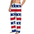 thumbnail image 2 of Xecao American Patriotic Stars And Stripes Men's Straight Lounge Pajama Pants: The Ultimate in Comfortable Sleepwear, 2 of 9