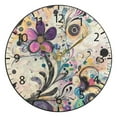thumbnail image 5 of YAZAOO Decorative Wall Clock Size：25cm Cosmic Floral Dance Design Pattern Clock, 5 of 10