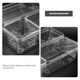 thumbnail image 3 of 4 Pcs Kitchen Organizer Storage Box Plastic Drawers Shallow Small Cube Lipstick Tray Vanity Bathroom Trays Jewelry, 3 of 6
