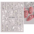 thumbnail image 4 of Pegatinas para decoración de uñas con flores en relieve 3D, autoadhesivas, 5D, coloridas, para verano, 4 hojas, 4 of 4