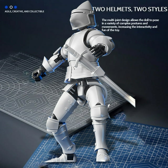 Exquisite Infantry Soldier Figurines - Five Generations of Joint Dolls for Desktop Ornament