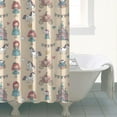 thumbnail image 4 of Beige Princess Carriage Pattern Shower Curtain 72"x84" ,Bathroom Decorative Shower Curtains Set with 12 Hooks,Modern Waterproof Washable Shower Curtain, 4 of 6