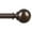 Bronze, variant on KAMANINA 3/4" Matte Round Ball Adjustable Single Curtain Rod, 28 - 48", Black