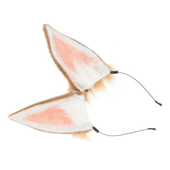 Luxshiny Lovely Rabbit Headwear Khaki Plush for Night Parties and Gatherings