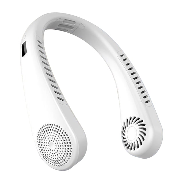 Fiudx Ofertas Flash Del Día Ventilador Usb Con Pantalla Digital Led, Ventilador Eléctrico Portátil Sin Hojas Para Deportes Silenciosos, Ventilador Portátil Para Exteriores Perezoso Con Cuello Colgant