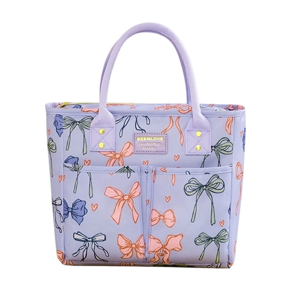 Tarmeek Insulated Lunch Bag for Women Men, Thermal Cooler Bag with Leakproof Lining, Portable Handheld Picnic Bag for Work Office Picnic Outdoor, Reusable Lunch Box Carrier, Blue