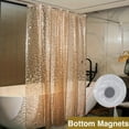 thumbnail image 2 of 1pc Brown Pebble Shower Curtain Liner with Weighted Magnets & Metal Grommets - 3D Plastic Bathroom Curtain with Hooks Bath Decor, 2 of 7