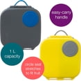 thumbnail image 2 of b.box Mini Lunch Box for Kids: Bento Box, Lunch Snack Container Ages 3+, BPA Free (Blue Slate + Lemon Sherbet, 4¼ Cup Capacity), 2 of 6