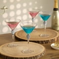 thumbnail image 6 of 4 Piece Premium Clear Stem Crystal Martini Glasses with Gold Rim and Diamond-like Rhinestones, Elegant 10oz Glassware Set for Cosmopolitan, Vodka, Gin and Other Cocktails, Fancy Manhattan Drinkware, 6 of 7